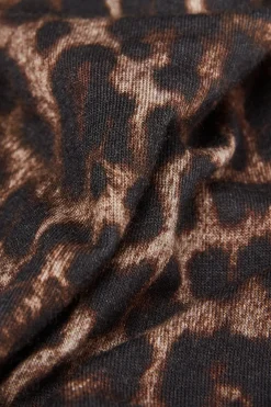 Body Manica Lunga Modal Ultralight con Cashmere Luxurious Leopard
