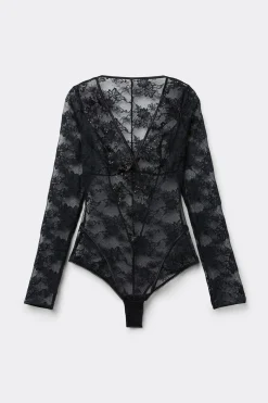 Body Manica Lunga Pizzo Couture de Nuit