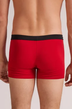 Boxer Cotone Superior Smocking Rosso