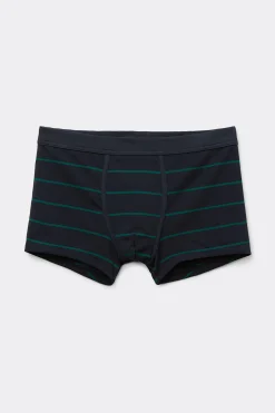 Boxer Cotone Superior Stampa Righe Blu Verde