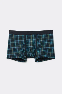 Boxer Microcheck in Cotone Natural Fresh