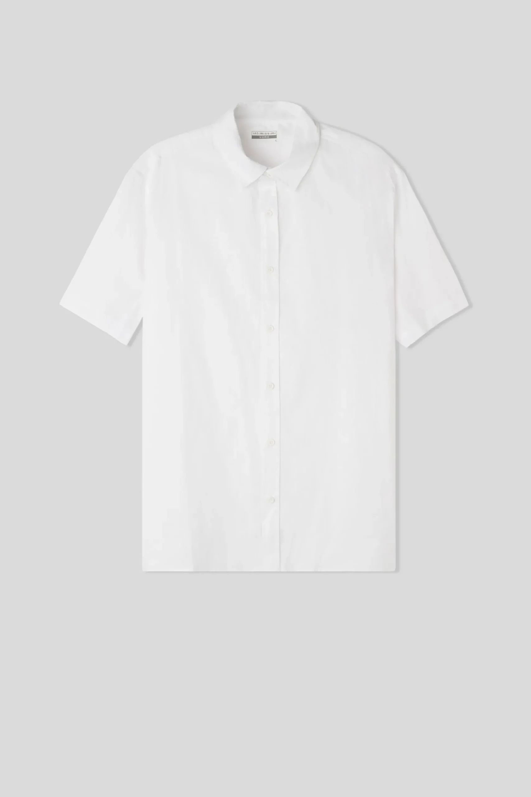 Camicia a Manica Corta in Lino e Cotone