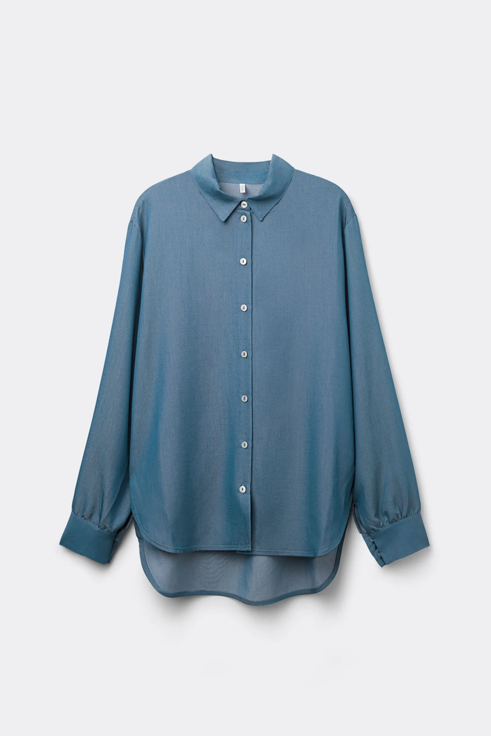 Camicia in Tela Denim Flower Paisley