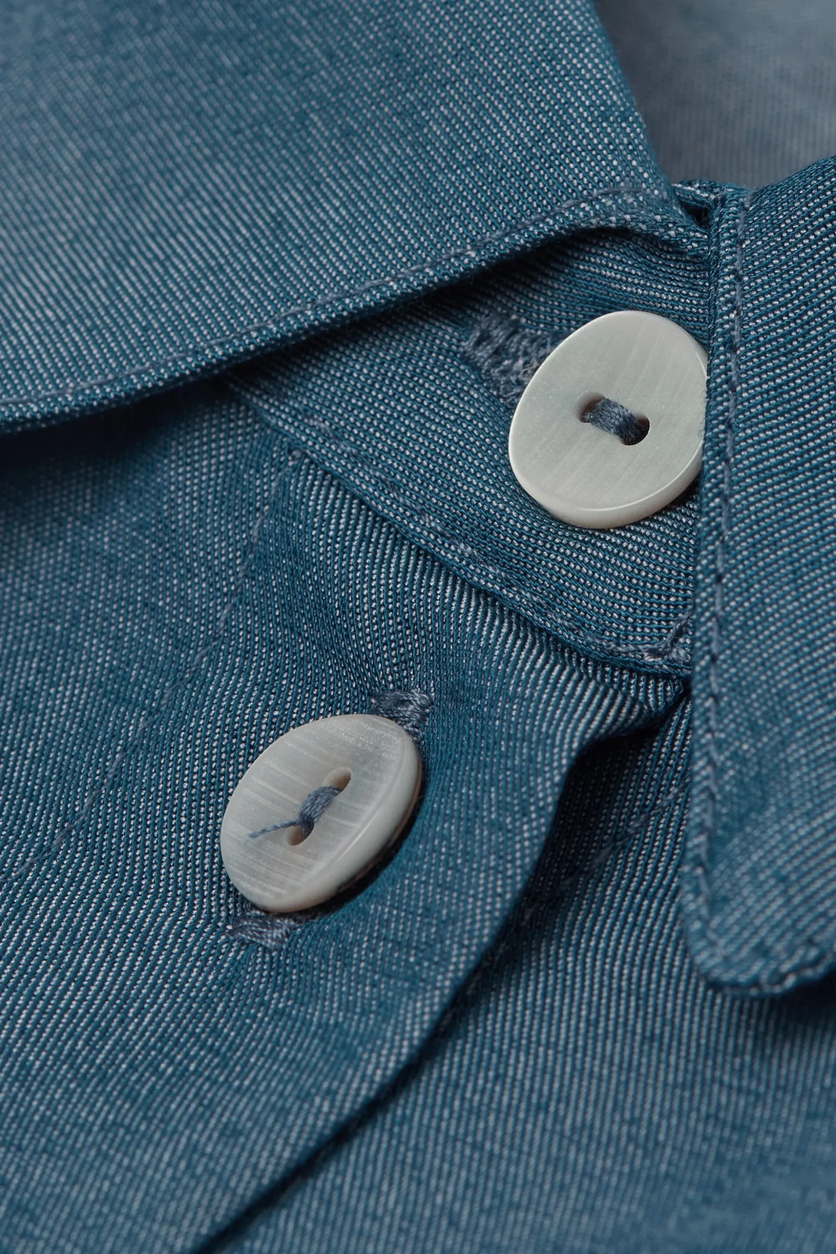 Camicia in Tela Denim Flower Paisley
