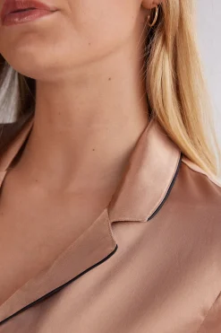 Camicia Maniche Corte in Seta Taglio Uomo