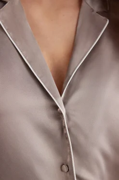 Camicia Maniche Corte in Seta Taglio Uomo