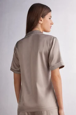 Camicia Maniche Corte in Seta Taglio Uomo