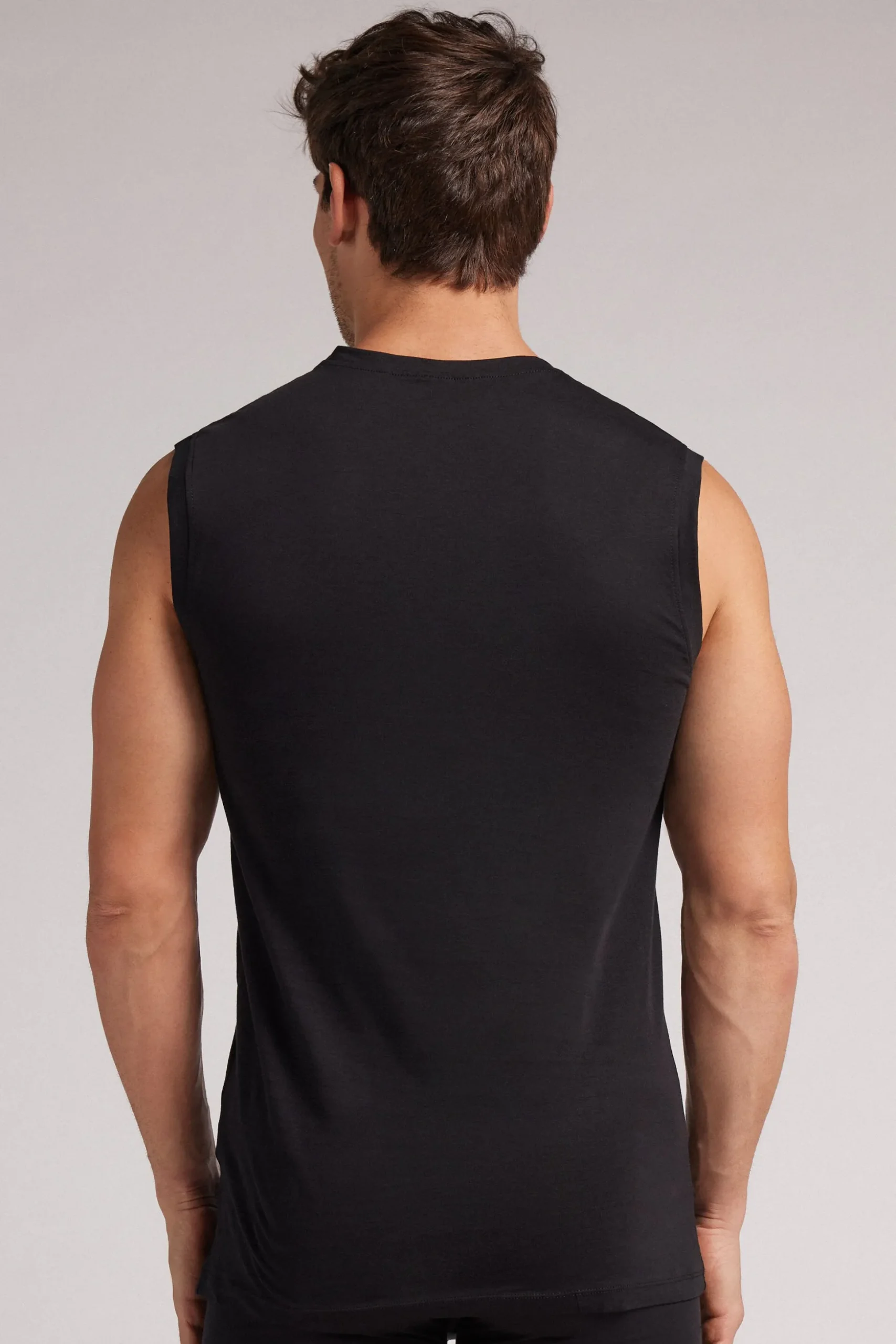 Canotta Scollo a V in Cotone Superior Extrafine