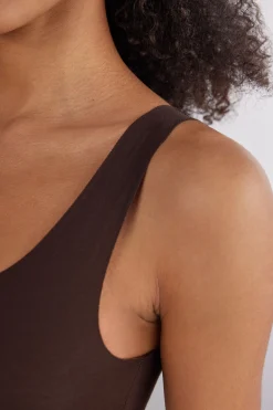 Canotta Scollo Tondo in Cotone Taglio Vivo