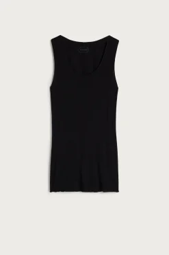 Canotta Spalla Larga in Modal Ultralight con Cashmere