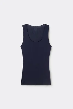Canotta Spalla Larga in Modal Ultralight con Cashmere