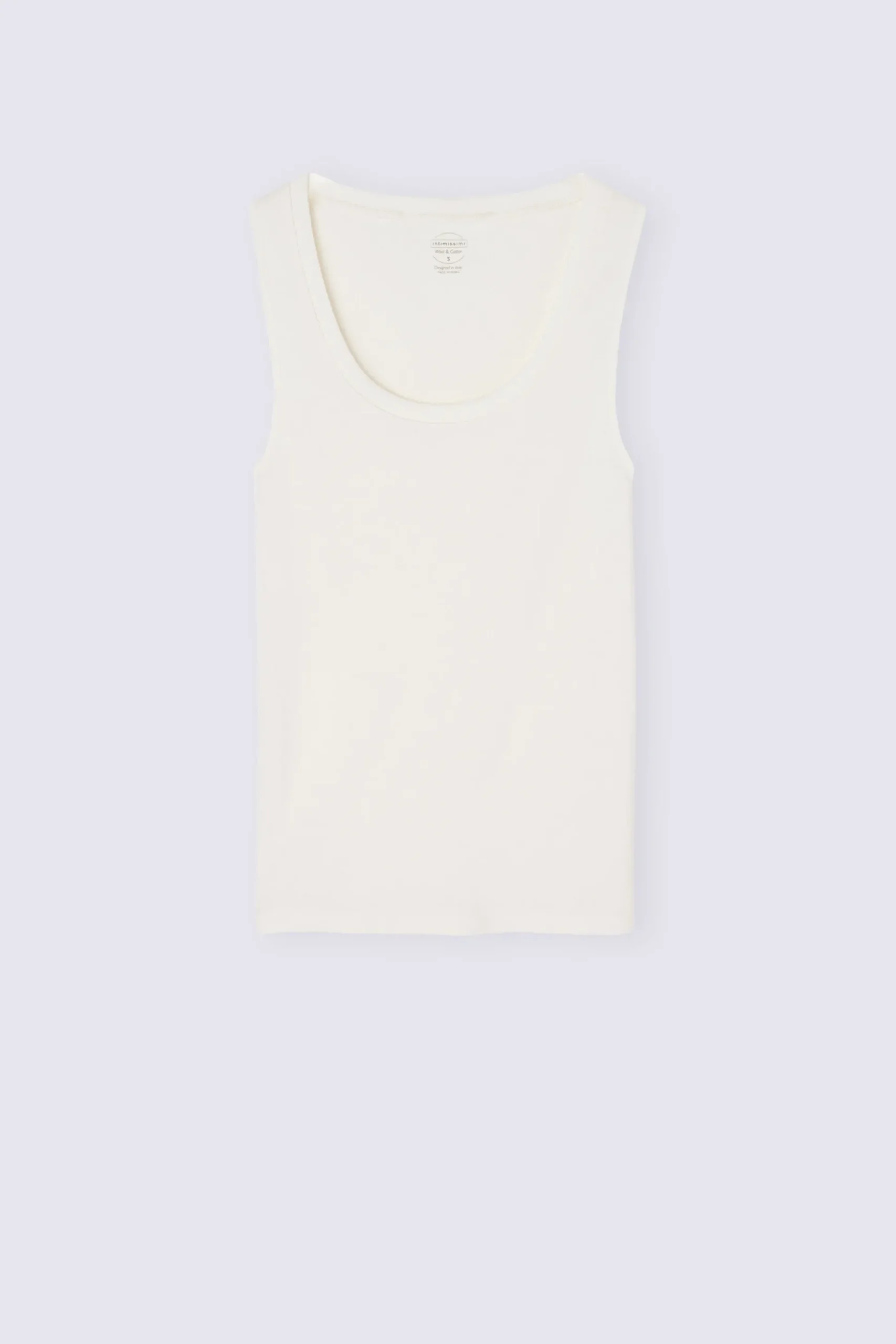 Canotta Spallina Larga Wool & Cotton