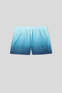 Costume Boxer Mare Bambino Stampa Sfumata Blu