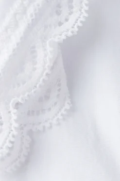Culotte a Vita Alta in Cotone e Pizzo