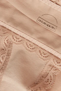 Culotte a Vita Alta in Cotone e Pizzo