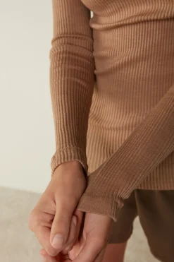 Dolcevita Lana e Seta Manica Lunga con Collo Alto