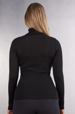 Dolcevita Lana e Seta Manica Lunga con Collo Alto