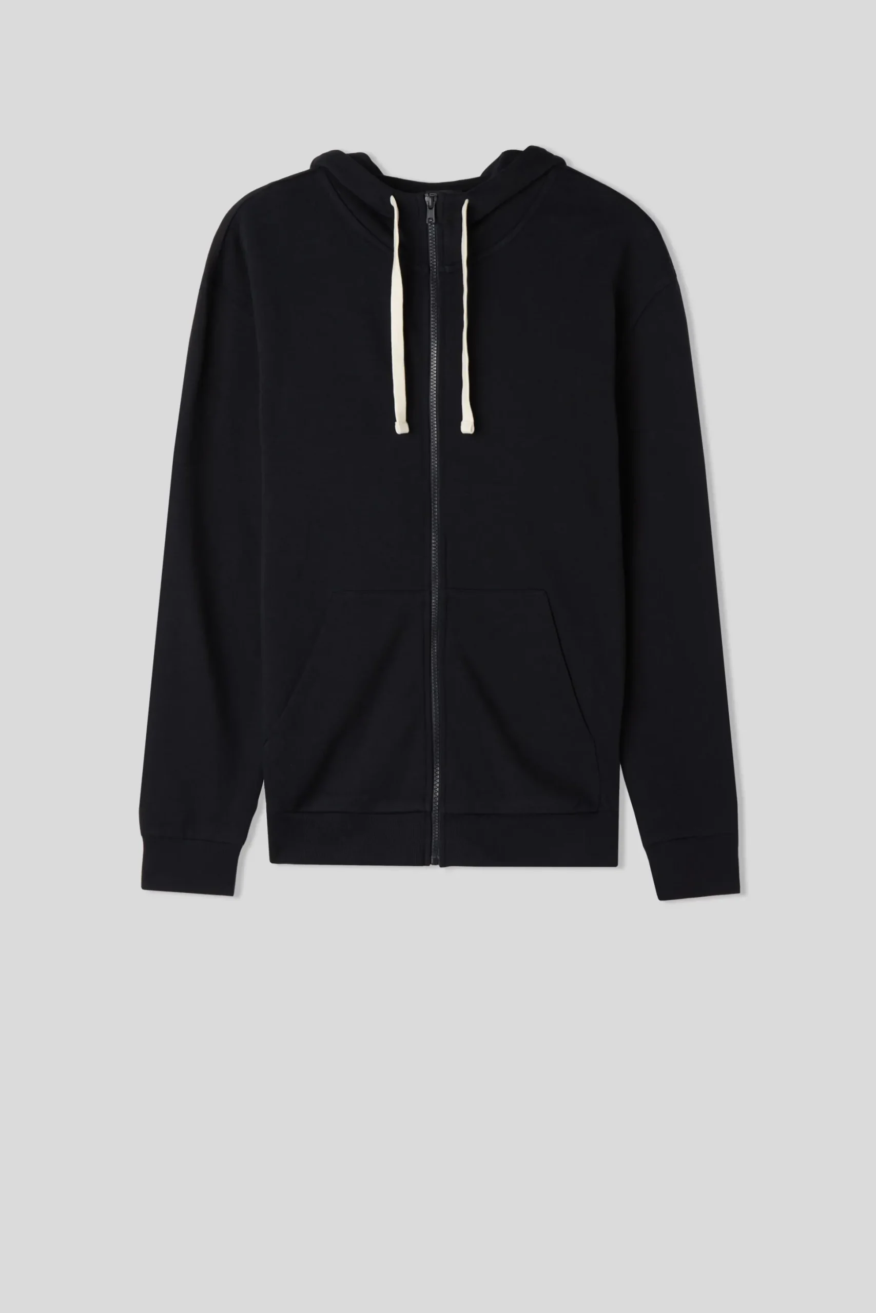 Felpa Aperta in Cotone con Zip e Cappuccio