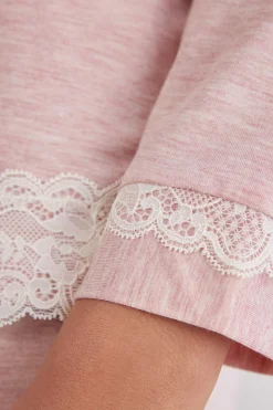 Maglia a Manica Lunga in Modal con Scollo Tondo