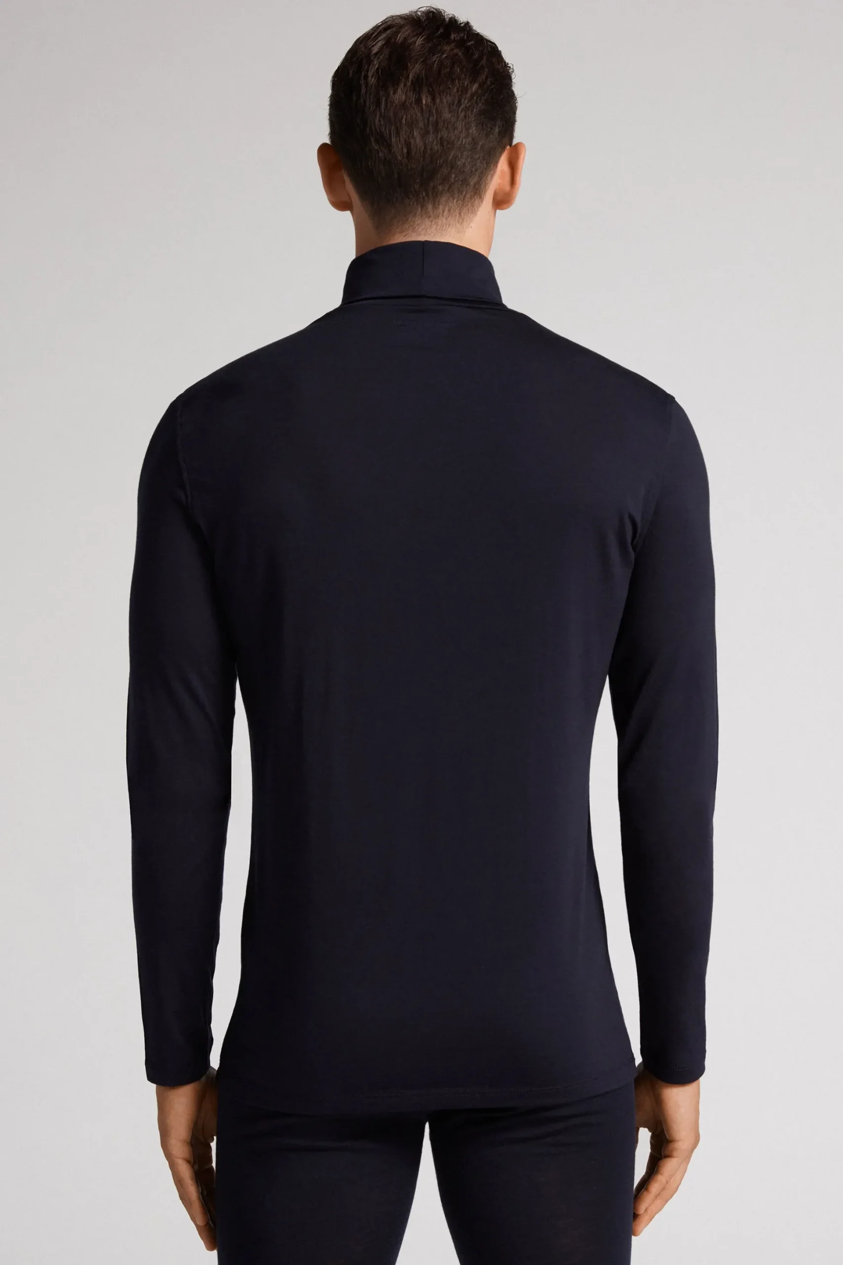 Maglia a Manica Lunga in Lana Merino Collo Alto