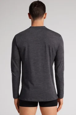 Maglia a Manica Lunga in Lana Merino Scollo Tondo