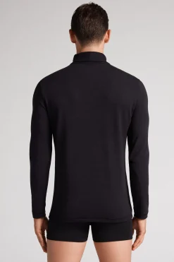 Maglia a Manica Lunga in Modal Cashmere Collo Alto