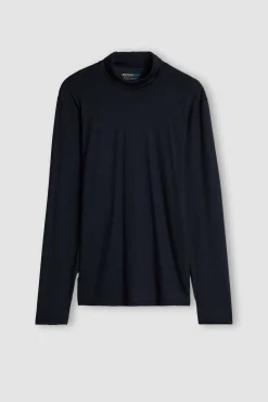 Maglia a Manica Lunga in Lana Merino Collo Alto
