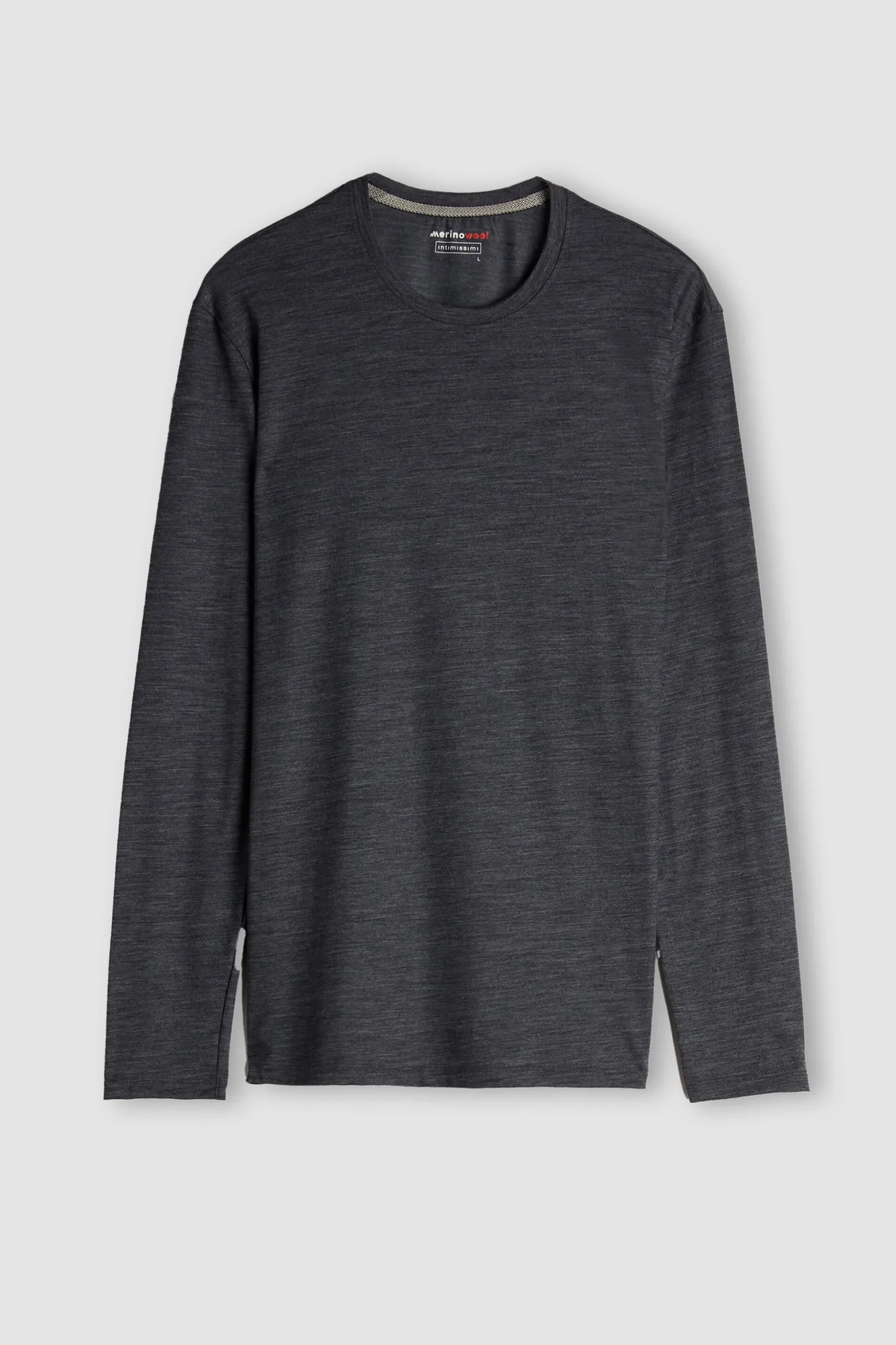Maglia a Manica Lunga in Lana Merino Scollo Tondo