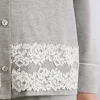 Maglia Aperta Davanti in Modal Pretty Flowers