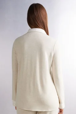 Maglia Aperta Davanti in Modal con Lana Baby It's Cold Outside
