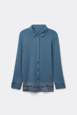 Maglia Aperta Davanti in Modal Pretty Flowers