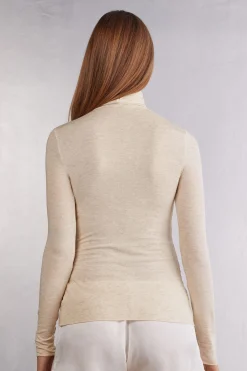 Maglia Collo Alto in Modal Light con Cashmere Lam&egrave;