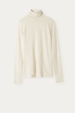 Maglia Collo Alto in Modal Light con Cashmere Lam&egrave;