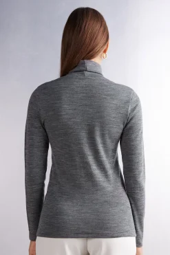 Maglia Collo Alto Wool & Cotton a Manica Lunga