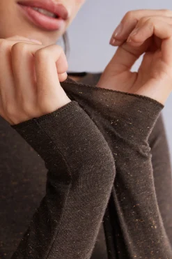 Maglia Girocollo in Modal Light con Cashmere Lamè