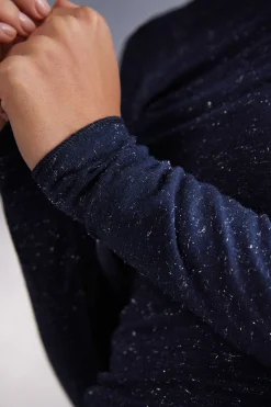 Maglia Girocollo in Modal Light con Cashmere Lamè