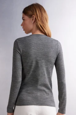 Maglia Girocollo Wool & Cotton a Manica Lunga