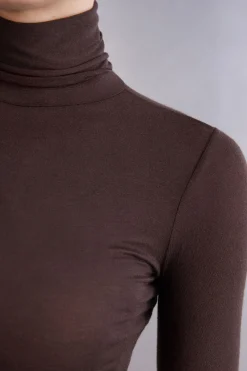Maglia in Modal Ultralight con Cashmere Collo Alto