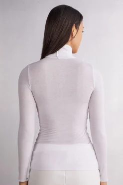 Maglia in Modal Ultralight con Cashmere Collo Alto