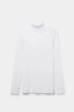 Maglia in Modal Ultralight con Cashmere Collo Alto