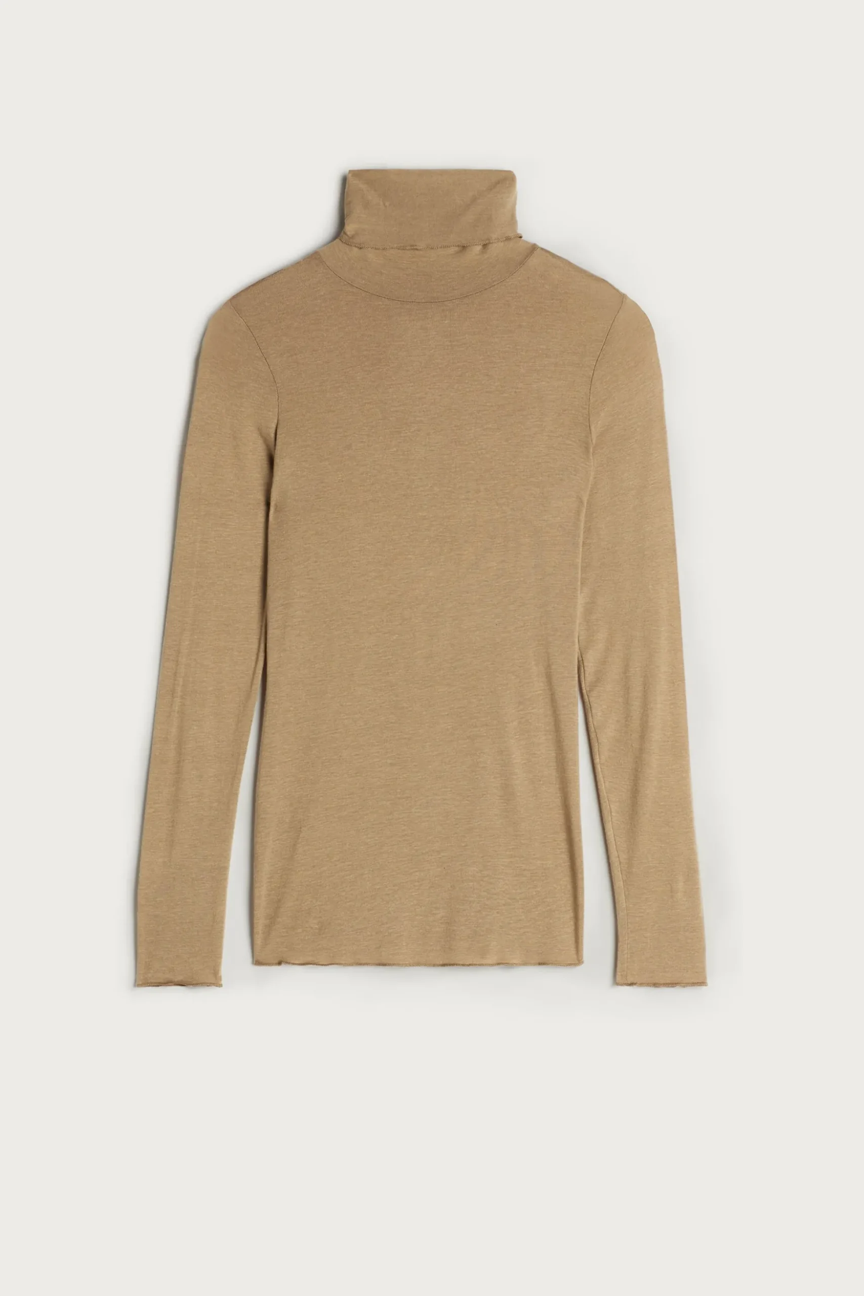 Maglia in Modal Ultralight con Cashmere Collo Alto