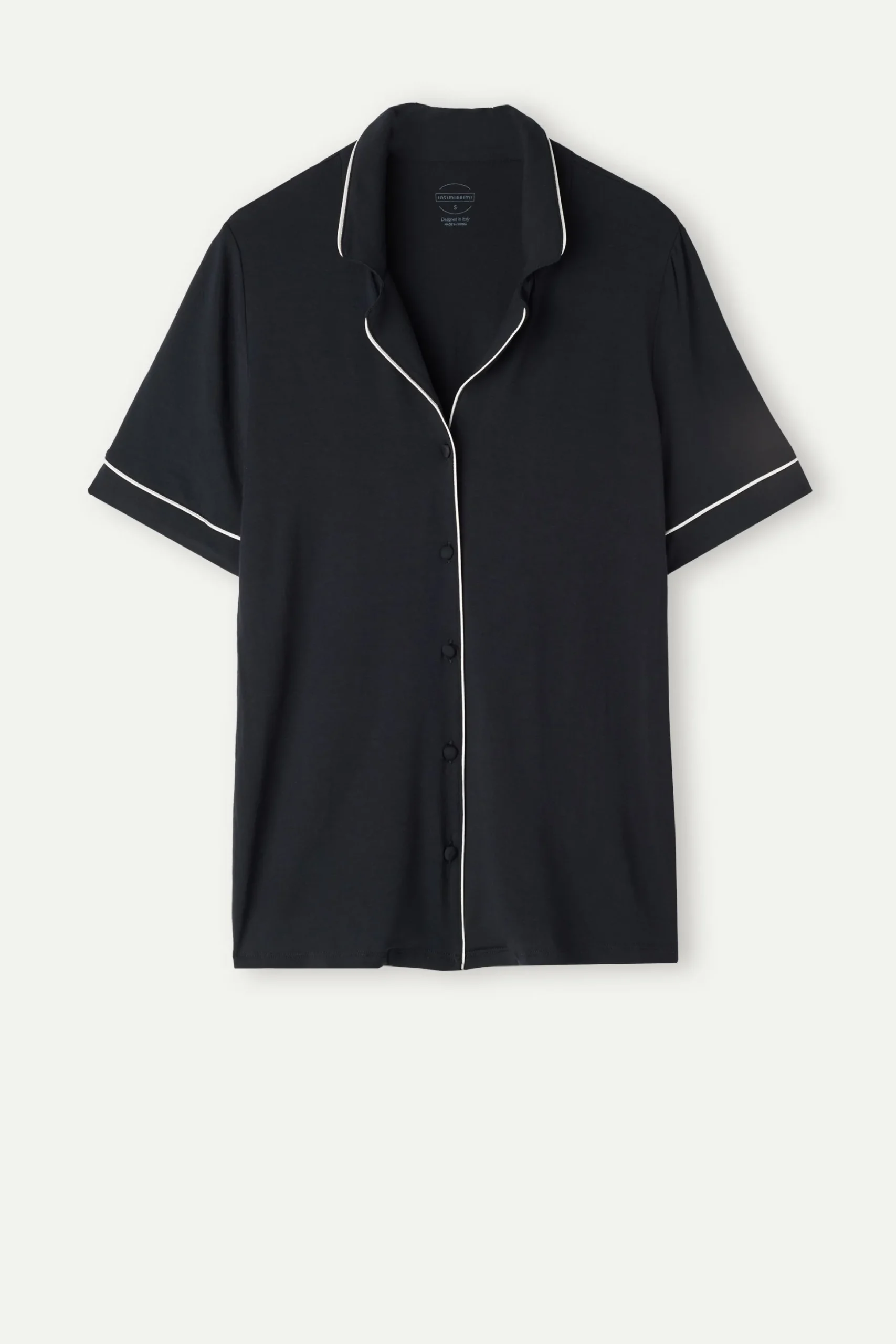 Maglia Manica Corta Aperta Davanti in Modal