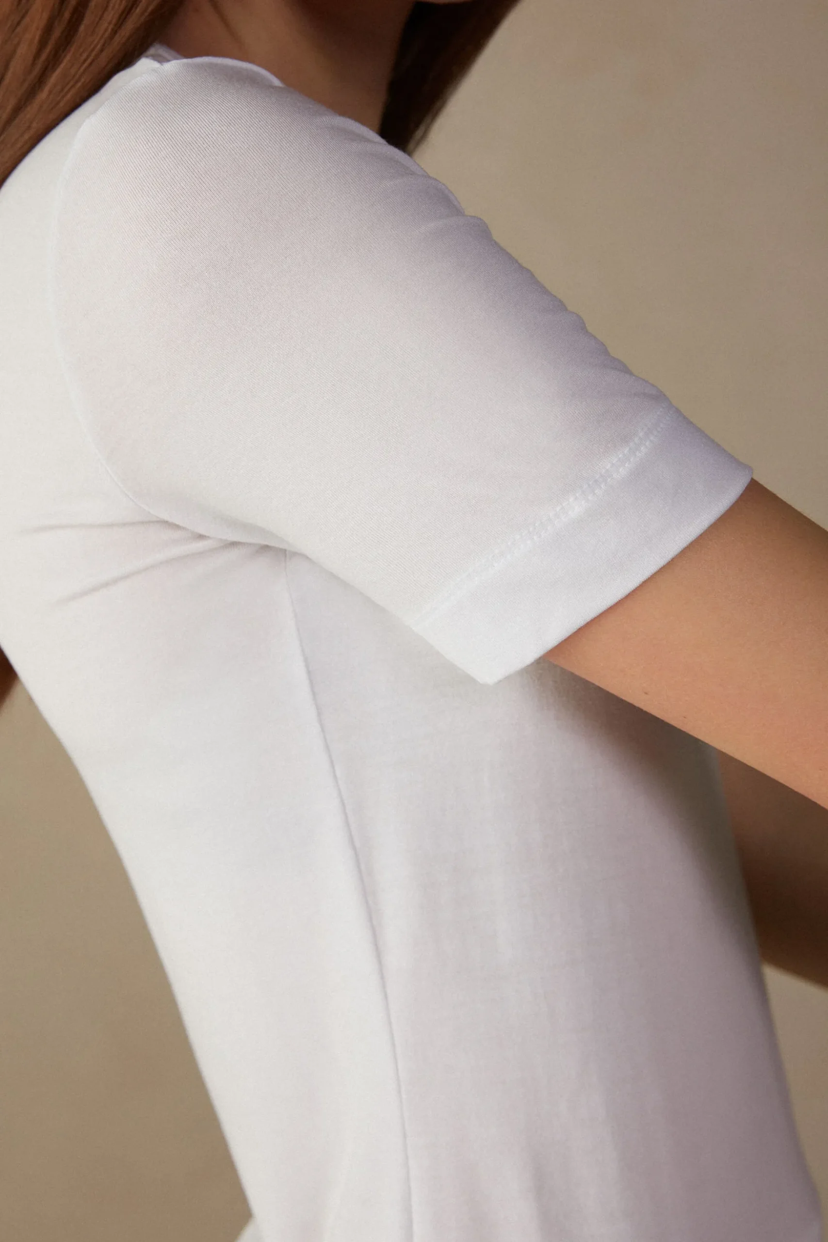 Maglia Manica Corta Girocollo in Micromodal