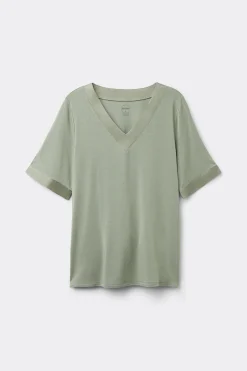 Maglia Manica Corta in Modal Satin Details
