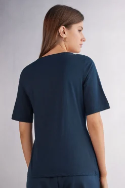 Maglia Manica Corta Scollo a Barchetta in Cotone Ultrafresh