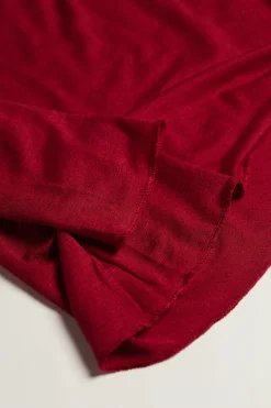 Maglia Manica Lunga in Modal con Cashmere e Scollo a Barchetta