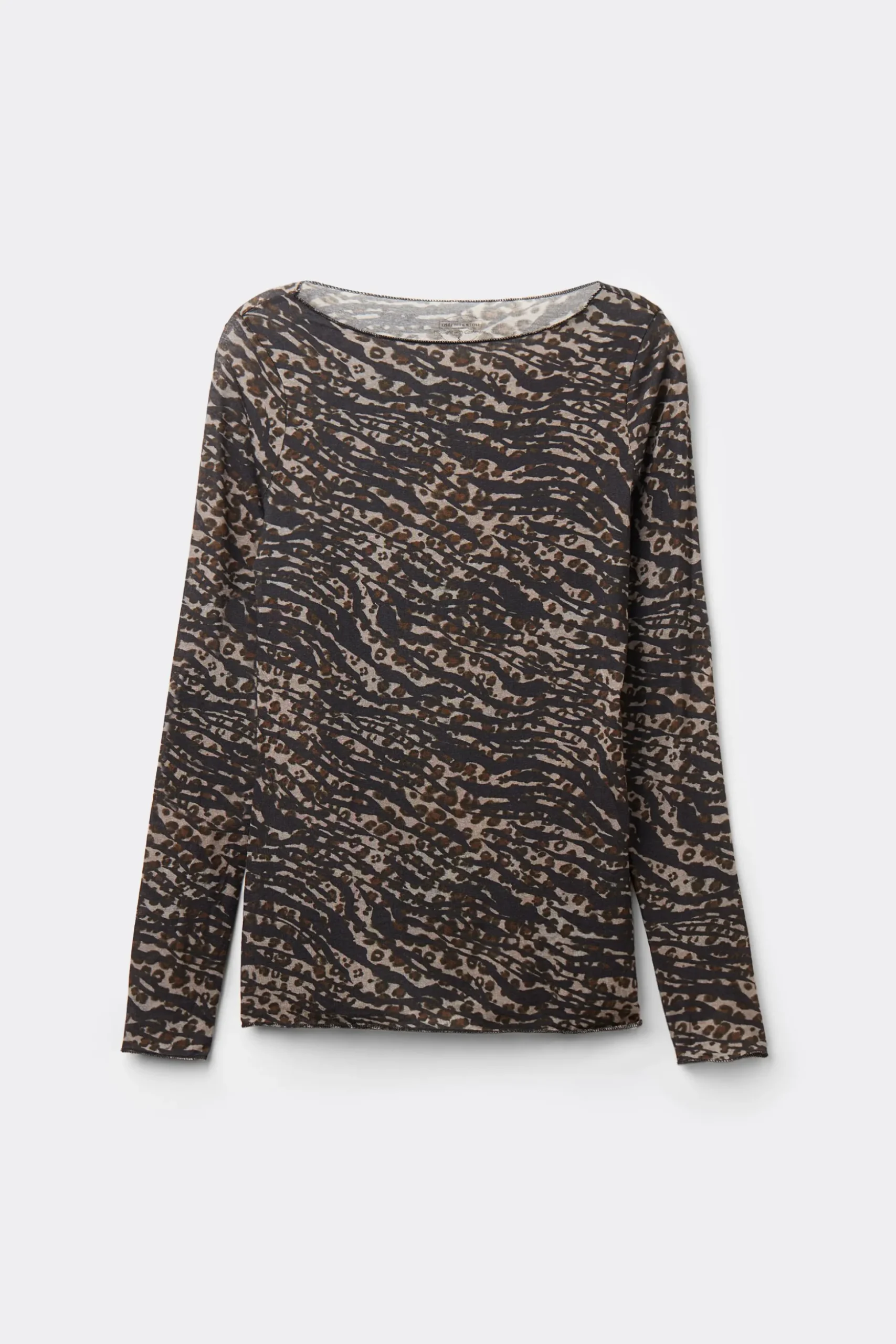 Maglia Manica Lunga Modal Ultralight con Cashmere Stampata