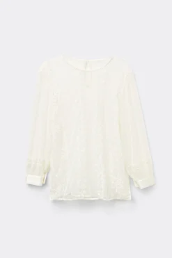 Maglia Manica Lunga Pizzo e Tulle Her Beauty