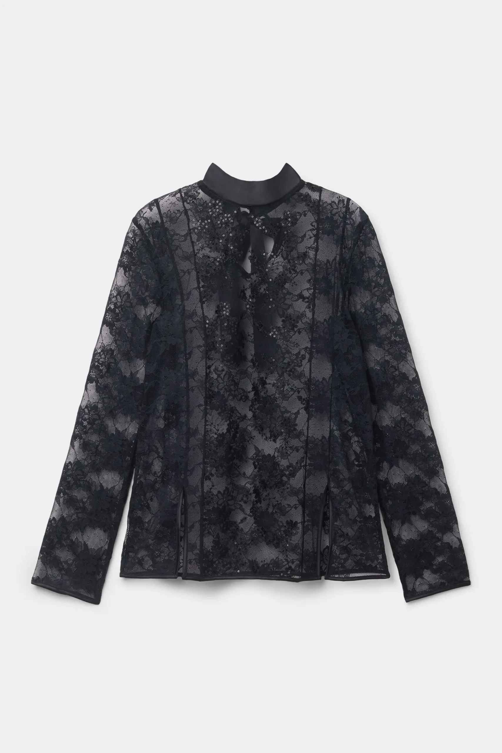 Maglia Manica Lunga Pizzo Couture de Nuit