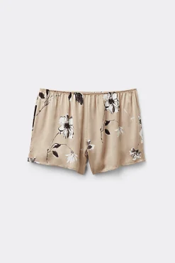 Pantaloncini in Raso di Viscosa Autumn Blossom